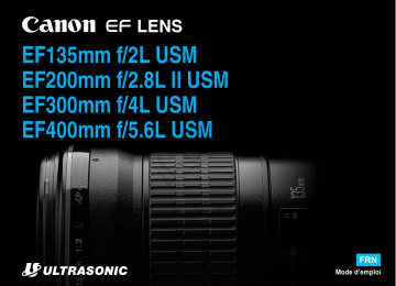 Canon EF 400mm f/5.6L USM Manuel utilisateur | Fixfr