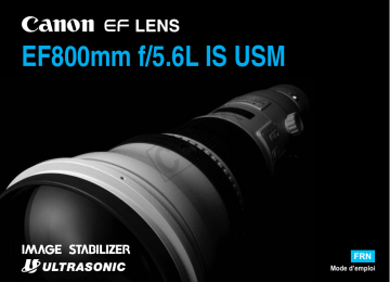 Canon EF 800mm f/5.6L IS USM Manuel utilisateur | Fixfr
