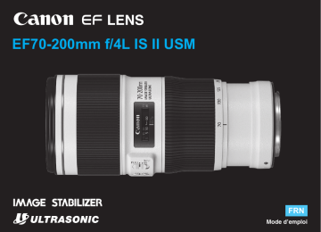 Canon EF70-200mm F4L IS II USM Manuel utilisateur | Fixfr