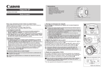 Canon EF 35mm f/2 IS USM Manuel utilisateur | Fixfr