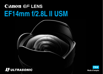 Canon EF 14mm f/2.8L II USM Manuel utilisateur | Fixfr