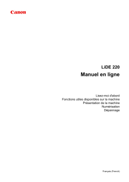 Canon CanoScan LiDE 220 Manuel utilisateur