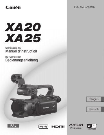 Canon XA25 Manuel utilisateur | Fixfr