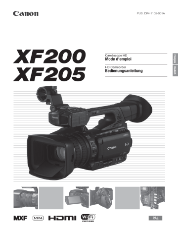 Canon XF200 Manuel utilisateur | Fixfr