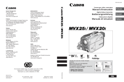 Canon MVX20i Manuel utilisateur