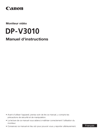 Canon DP-V3010 Manuel utilisateur | Fixfr