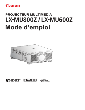 Canon LX-MU600Z Manuel utilisateur | Fixfr