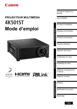 Canon XEED 4K501ST Manuel utilisateur