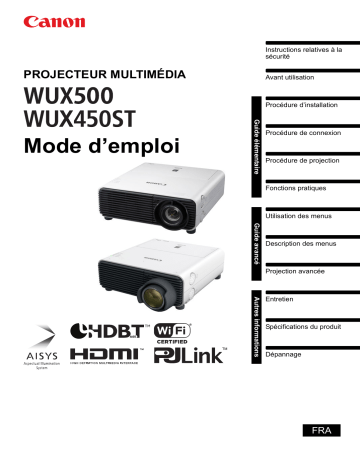 Canon XEED WUX450ST Manuel utilisateur | Fixfr
