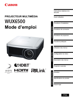 Canon XEED WUX6500 Manuel utilisateur