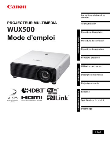 Canon XEED WUX500 Manuel utilisateur | Fixfr