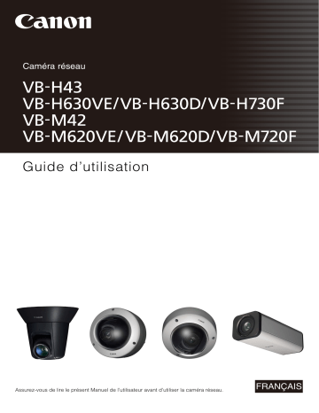 VB-H43 | Canon VB-H630D Manuel utilisateur | Fixfr