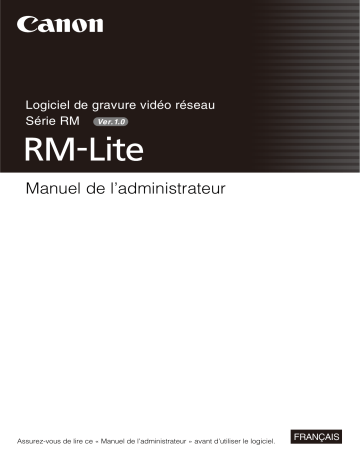 Canon RM-Software Manuel utilisateur | Fixfr