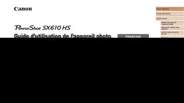Canon PowerShot SX610 HS Manuel utilisateur | Fixfr