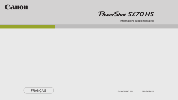 Canon PowerShot SX70 HS Manuel utilisateur | Fixfr