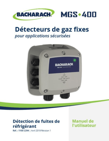 Bacharach MGS-400 Manuel utilisateur | Fixfr