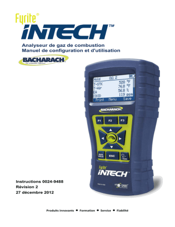 Bacharach Fyrite® InTech® Manuel utilisateur | Fixfr