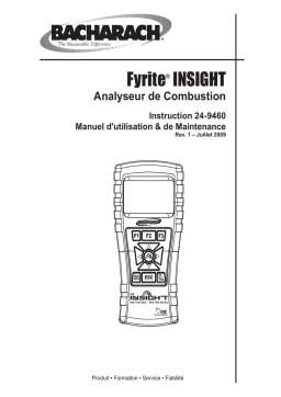 Bacharach Fyrite® INSIGHT Manuel utilisateur