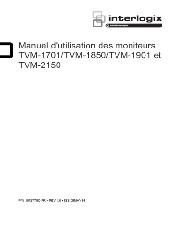 Interlogix TruVision LED Monitors (TVM-1701/1901/2150)  (French) Manuel utilisateur | Fixfr