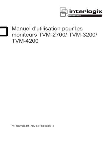 Interlogix TruVision LED Monitors (TVM-2700/3200/4200)  (French) Manuel utilisateur | Fixfr