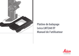 Leica Microsystems LMT260 XY Scanning Stage Accessories Manuel utilisateur