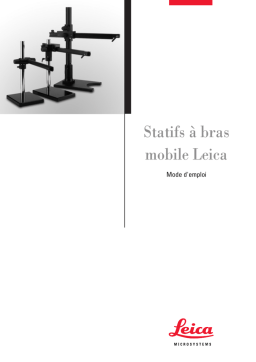 Leica Microsystems Swingarm Stands Accessories Manuel utilisateur