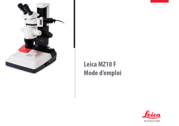 Leica Microsystems MZ10 F Research Manuel utilisateur | Fixfr
