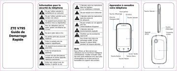 ZTE V795 Manuel utilisateur | Fixfr