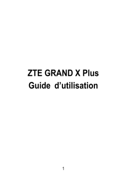 ZTE Z826 Manuel utilisateur