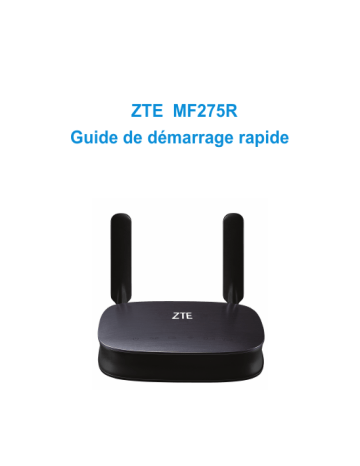 ZTE MF275R Manuel utilisateur | Fixfr