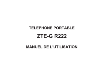 ZTE R222 Manuel utilisateur | Fixfr