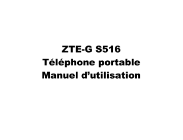 ZTE S516 Manuel utilisateur | Fixfr