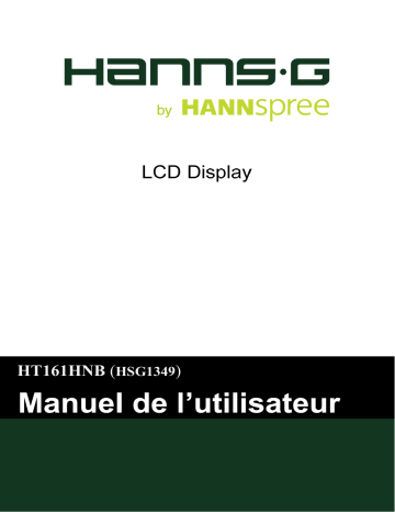 Hannspree HT 161 HNB Touch Monitor Manuel utilisateur | Fixfr