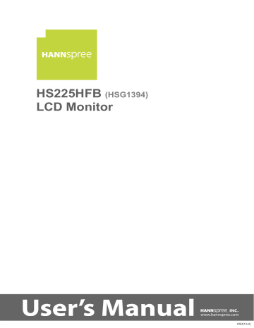Hannspree HS 225 HFB Manuel utilisateur | Fixfr