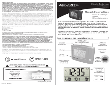 AcuRite Atomic Projection Clock with Indoor Temperature Manuel utilisateur | Fixfr