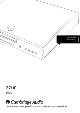 Cambridge Audio AZUR 651C Manuel utilisateur