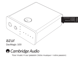 Cambridge Audio DacMagic 100 Manuel utilisateur