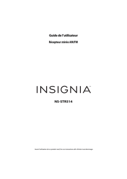 Insignia NS-STR514 | NS-STR514-C 200W 2.0-Ch. Stereo Receiver Manuel utilisateur