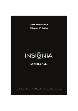 Insignia NS-32D201NA14 32" Class (31-1/2" Diag.) - LED - 720p - 60Hz - HDTV Manuel utilisateur