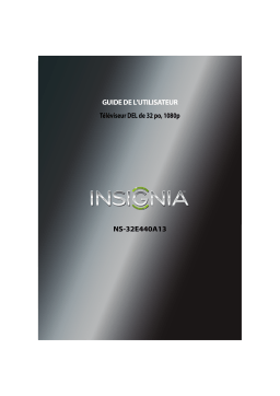 Insignia NS-32E440A13 32" Class (31-1/2" Diag.) - LED - 1080p - 60Hz - HDTV Manuel utilisateur