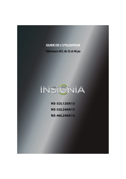 Insignia NS-32L120A13 32" Class (31-1/2" Diag.) - LCD - 720p - 60Hz - HDTV Manuel utilisateur