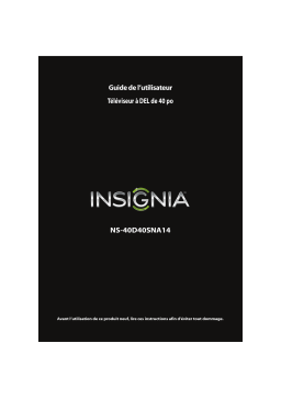 Insignia NS-40D40SNA14 40" Class (40" Diag.) - LED - 1080p - 60Hz - HDTV Manuel utilisateur