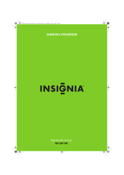 Insignia NS-L22X-10A ® Advanced - 22" Class / 1080p / 60Hz / LCD HDTV Manuel utilisateur