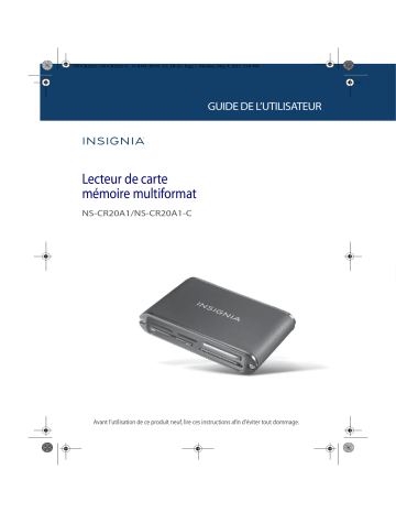 Insignia NS-CR20A1 USB 2.0 Multiformat Memory Card Reader Manuel utilisateur | Fixfr