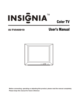 Insignia IS-TV040919 20" Stereo TV Manuel utilisateur