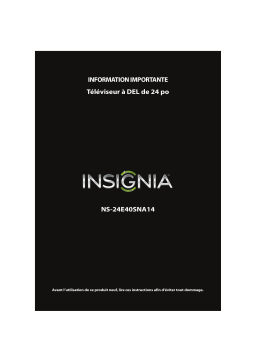 Insignia NS-24E40SNA14 24" Class (24" Diag.) - LED - 1080p - 60Hz - HDTV Manuel utilisateur