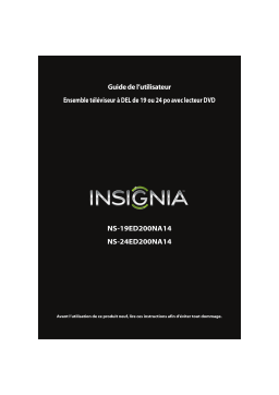 Insignia NS-24ED200NA14 24" Class (23-5/8" Diag.) - LED - 720p - 60Hz - HDTV DVD Combo Manuel utilisateur