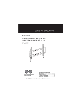 Insignia NS-TVMFP12 Fixed TV Wall Mount for Most 19" - 39" Flat-Panel TVs Manuel utilisateur