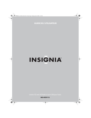 Insignia NS-HD5113 Built-in HD Radio & Apple® iPod®-Ready In-Dash CD Deck Manuel utilisateur | Fixfr