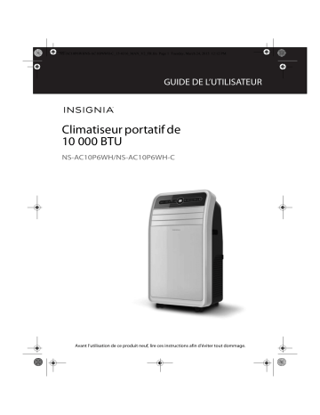 Insignia NS-AC10P6WH 450 Sq. Ft Portable Air Conditioner Manuel utilisateur | Fixfr